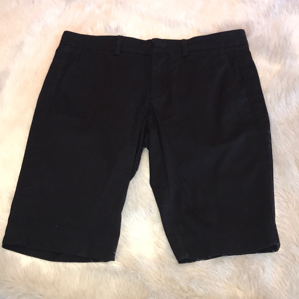 Vince Black Tuxedo Stripe Long Shorts- Size 6